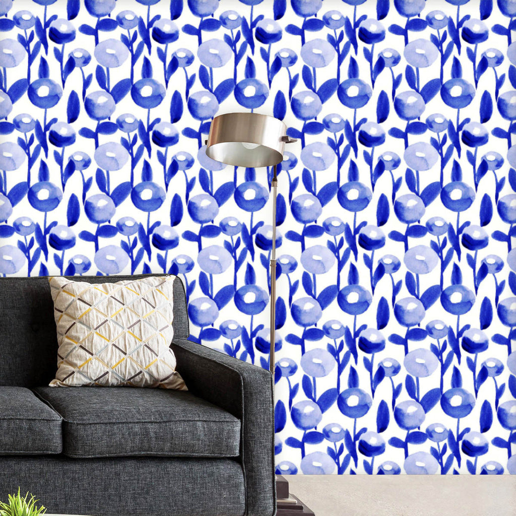 Indigo Floral Art Wallpaper Roll-Wallpapers Peel & Stick-WAL_PA-IC 5015547 IC 5015547, Botanical, Floral, Flowers, Nature, Patterns, indigo, art, wallpaper, roll, artzfolio, wallpapers for bedroom, wall papers full sheet for living room, wallpapers for home, pvc wallpaper, peel stick wallpaper, wall paper, adhesive wallpaper, room wallpapers, wallpapers for walls, wallpaper for walls, wall papers, wallpapers, 3d wallpapers for walls waterproof, wallpaper for bedroom, wallpaper roll, 3d wallpaper, wall paper