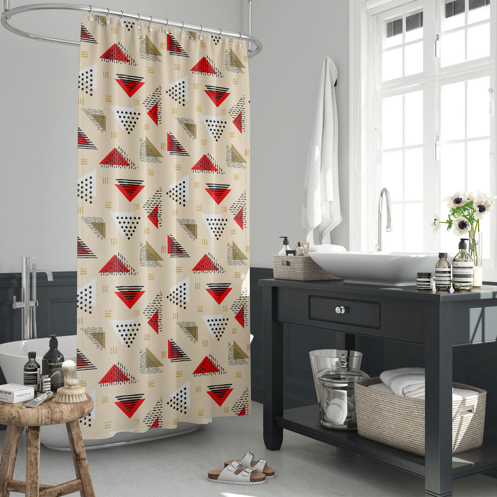 Hand Drawn Shapes Washable Waterproof Shower Curtain-Shower Curtains-CUR_SH_EL-IC 5015553 IC 5015553, Abstract Expressionism, Abstracts, Art and Paintings, Books, Circle, Cross, Digital, Digital Art, Dots, Drawing, Geometric, Geometric Abstraction, Graphic, Illustrations, Modern Art, Patterns, Scandinavian, Semi Abstract, Signs, Signs and Symbols, Triangles, hand, drawn, shapes, washable, waterproof, shower, curtain, pattern, triangle, texture, brush, seamless, dot, vector, abstract, decor, design, modern, 