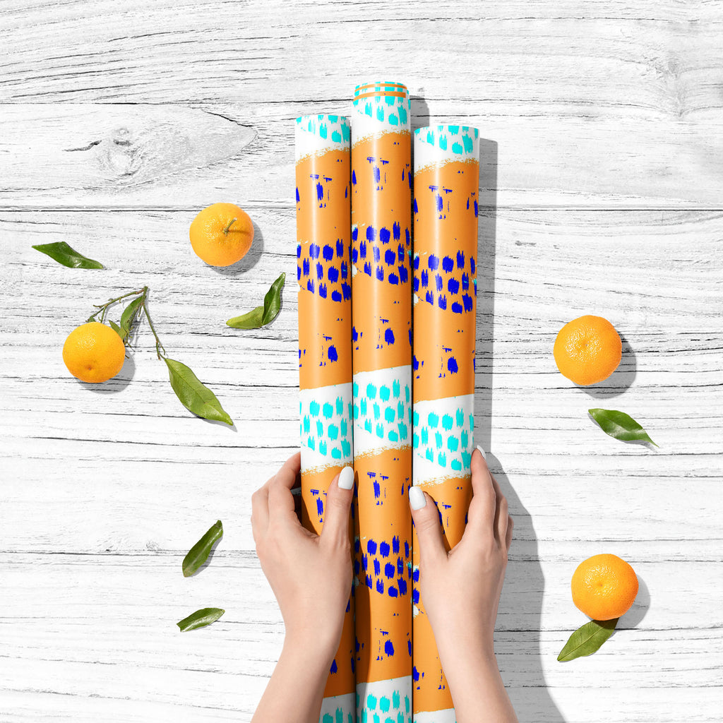 Abstract Brush Stroke D7 Art & Craft Gift Wrapping Paper - Wrapping Papers - ArtzFolio.com