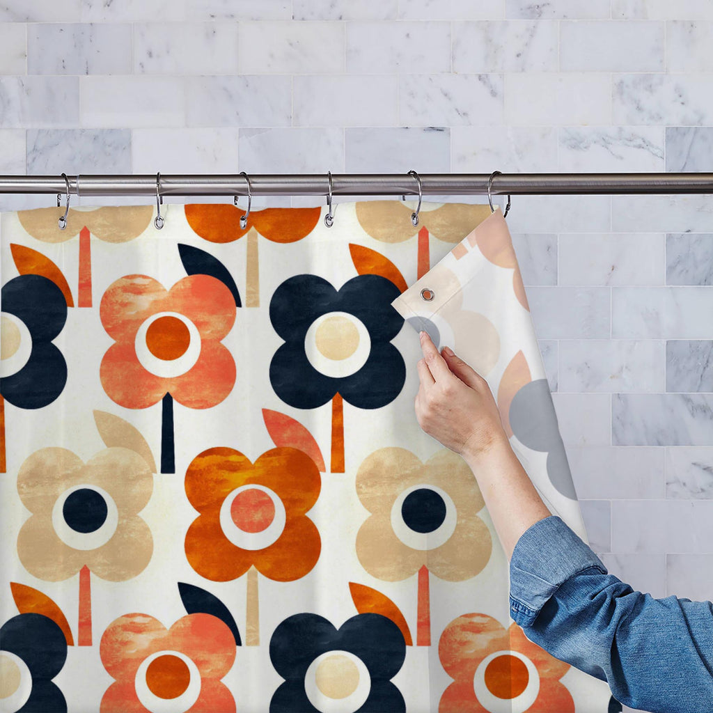 Colorful Flowers D4 Washable Waterproof Shower Curtain-Shower Curtains-CUR_SH_EL-IC 5015567 IC 5015567, 70s, Ancient, Botanical, Culture, Ethnic, Floral, Flowers, Geometric, Geometric Abstraction, Historical, Medieval, Nature, Nautical, Patterns, Retro, Scandinavian, Signs, Signs and Symbols, Traditional, Tribal, Vintage, World Culture, colorful, d4, washable, waterproof, shower, curtain, pattern, design, wallpaper, backdrop, background, beige, blue, collection, color, copper, cute, garden, leaves, navy, pa