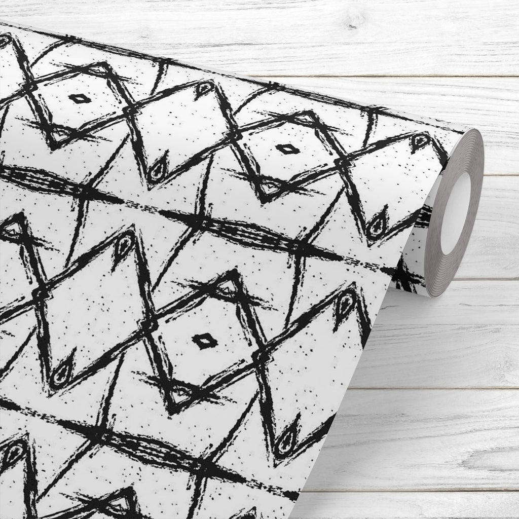 Ethnic Geometric Pattern D2 Wallpaper Roll-Wallpapers Peel & Stick-WAL_PA-IC 5015570 IC 5015570, Abstract Expressionism, Abstracts, African, Art and Paintings, Aztec, Black, Black and White, Bohemian, Botanical, Chevron, Culture, Dots, Ethnic, Fashion, Floral, Flowers, Geometric, Geometric Abstraction, Graffiti, Hipster, Illustrations, Mexican, Modern Art, Nature, Patterns, Scenic, Semi Abstract, Signs, Signs and Symbols, Splatter, Stripes, Traditional, Tribal, Watercolour, White, World Culture, pattern, d2
