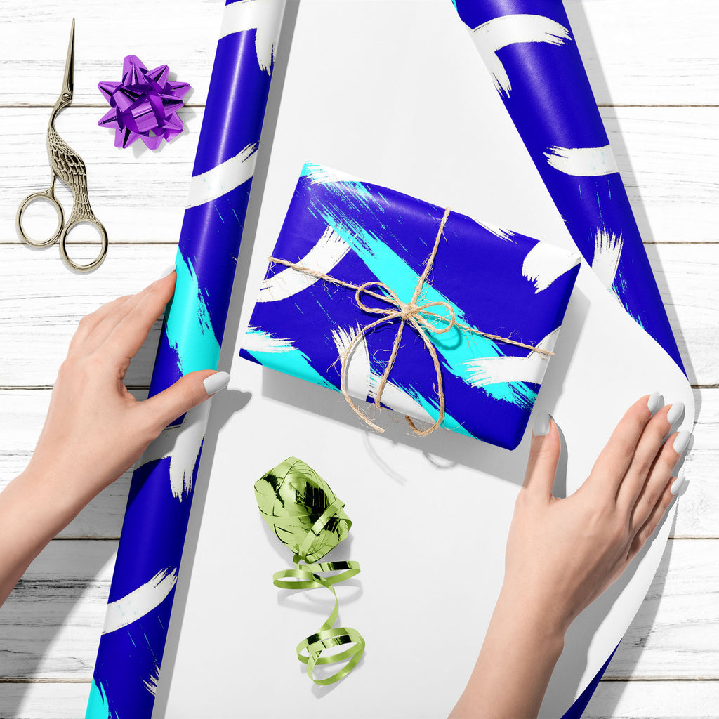 Abstract Brush Stroke D9 Art & Craft Gift Wrapping Paper - Wrapping Papers - ArtzFolio.com