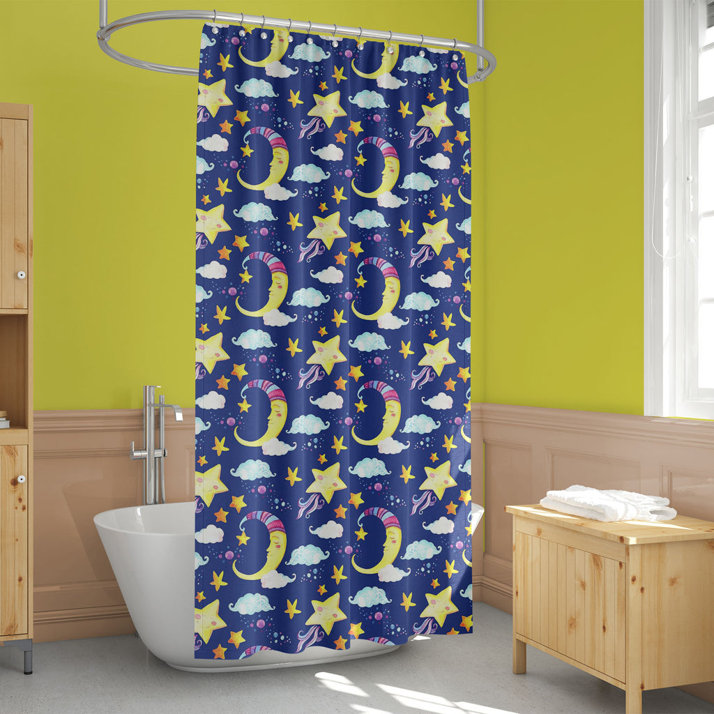 Watercolor Fairy Tale Washable Waterproof Shower Curtain-Shower Curtains-CUR_SH_EL-IC 5015572 IC 5015572, Abstract Expressionism, Abstracts, Animated Cartoons, Baby, Caricature, Cartoons, Children, Fantasy, Illustrations, Kids, Love, Patterns, Romance, Semi Abstract, Signs, Signs and Symbols, Watercolour, watercolor, fairy, tale, washable, waterproof, shower, curtain, illustration, little, night, prince, sleep, abstract, beauty, bright, card, cartoon, cloud, colorful, comet, concept, crown, cute, design, do