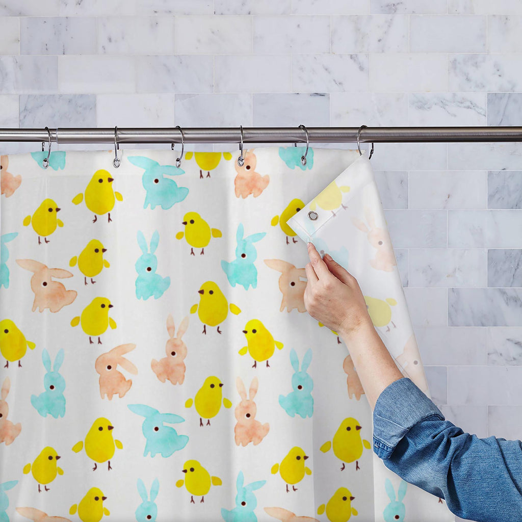 Colorful Watercolor Easter Washable Waterproof Shower Curtain-Shower Curtains-CUR_SH_EL-IC 5015579 IC 5015579, Baby, Children, Holidays, Kids, Patterns, Seasons, Signs, Signs and Symbols, Watercolour, colorful, watercolor, easter, washable, waterproof, shower, curtain, pattern, texture, egg, seamless, cute, rabbit, simple, backdrop, background, blue, bunny, chicken, design, hand, happy, holiday, illustrated, paper, party, pink, season, spring, teal, wallpaper, wrapping, yellow, artzfolio, shower curtain, ba