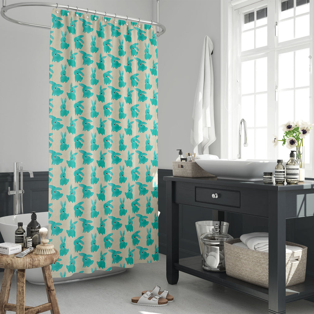 Blue Watercolor Easter Washable Waterproof Shower Curtain-Shower Curtains-CUR_SH_EL-IC 5015581 IC 5015581, Baby, Children, Holidays, Kids, Patterns, Seasons, Signs, Signs and Symbols, Watercolour, blue, watercolor, easter, washable, waterproof, shower, curtain, pattern, rabbit, backdrop, background, bunny, cute, design, hand, happy, holiday, illustrated, paper, party, seamless, season, simple, spring, texture, wallpaper, wrapping, artzfolio, shower curtain, bathroom curtain, eyelet shower curtain, waterproo