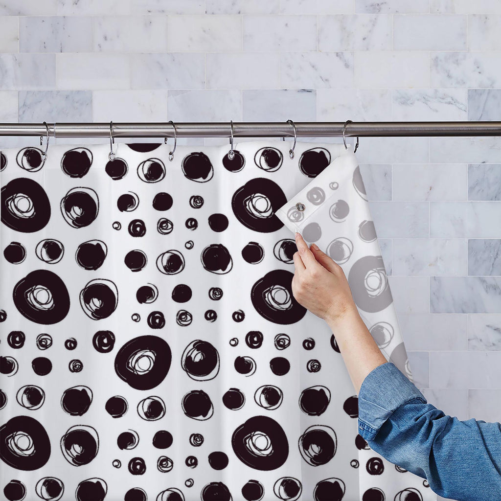 Abstract Brush Stroke D10 Washable Waterproof Shower Curtain - Shower Curtains - ArtzFolio.com