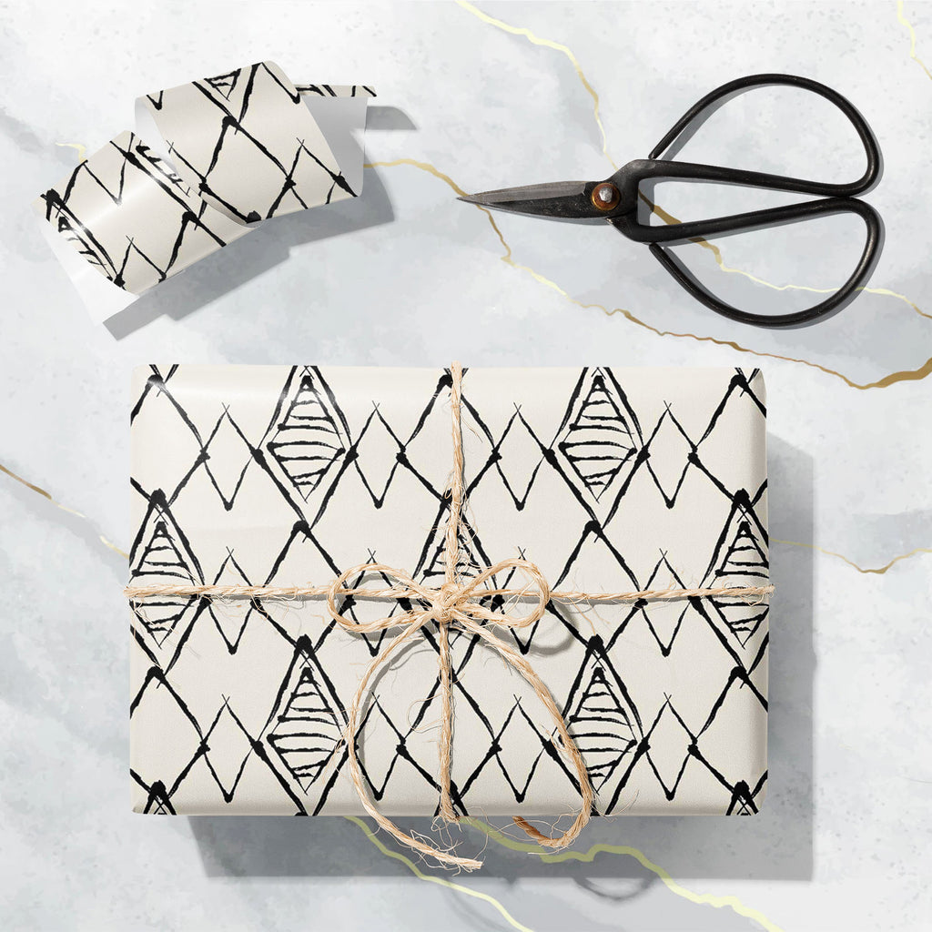 Abstract Geometric Boho Art & Craft Gift Wrapping Paper - Wrapping Papers - ArtzFolio.com