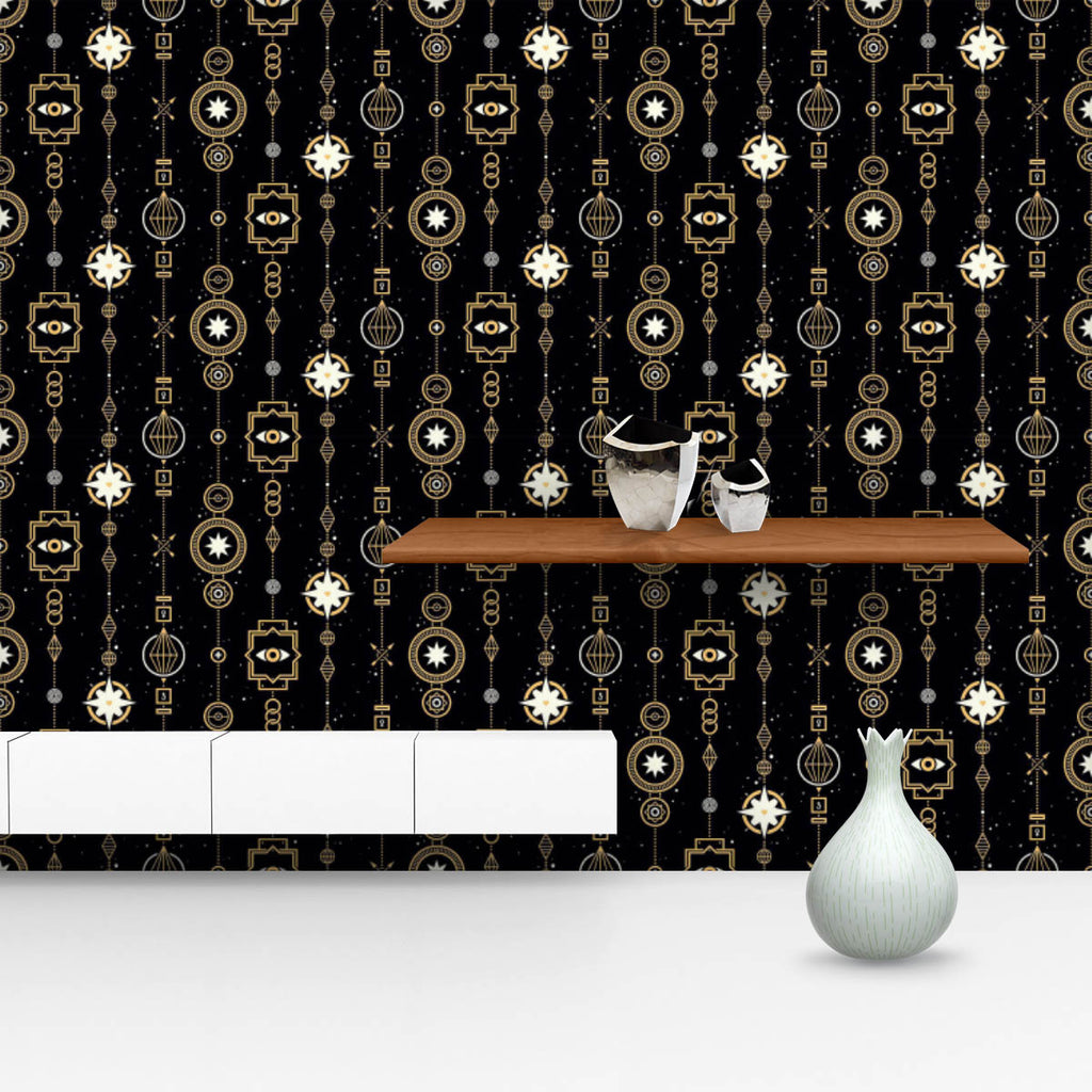 Stars and Magical Golden Garlands Wallpaper Roll-Wallpapers Peel & Stick-WAL_PA-IC 5015594 IC 5015594, Abstract Expressionism, Abstracts, Ancient, Art and Paintings, Astrology, Black, Black and White, Geometric, Geometric Abstraction, Hipster, Historical, Horoscope, Medieval, Patterns, Science Fiction, Semi Abstract, Space, Spiritual, Stars, Sun Signs, Vintage, Zodiac, and, magical, golden, garlands, wallpaper, roll, pattern, magic, esoteric, alchemy, mystic, sacred, seamless, geometry, witchcraft, backgrou