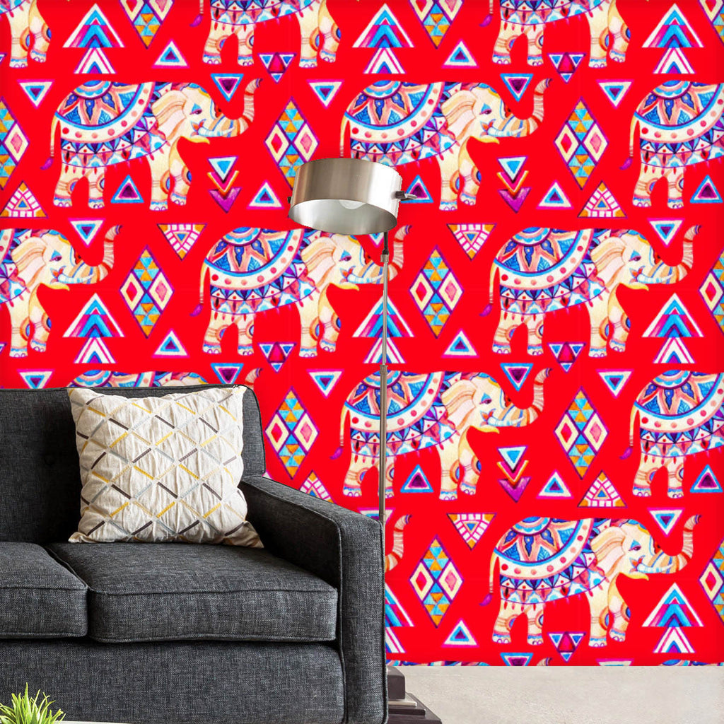 Indian Elephant with Ornament Elements Wallpaper Roll-Wallpapers Peel & Stick-WAL_PA-IC 5015599 IC 5015599, Abstract Expressionism, Abstracts, African, Ancient, Animals, Arrows, Art and Paintings, Asian, Automobiles, Aztec, Bohemian, Botanical, Culture, Ethnic, Eygptian, Festivals, Festivals and Occasions, Festive, Floral, Flowers, Historical, Illustrations, Indian, Medieval, Nature, Paintings, Paisley, Patterns, Scenic, Semi Abstract, Signs, Signs and Symbols, Traditional, Transportation, Travel, Triangles