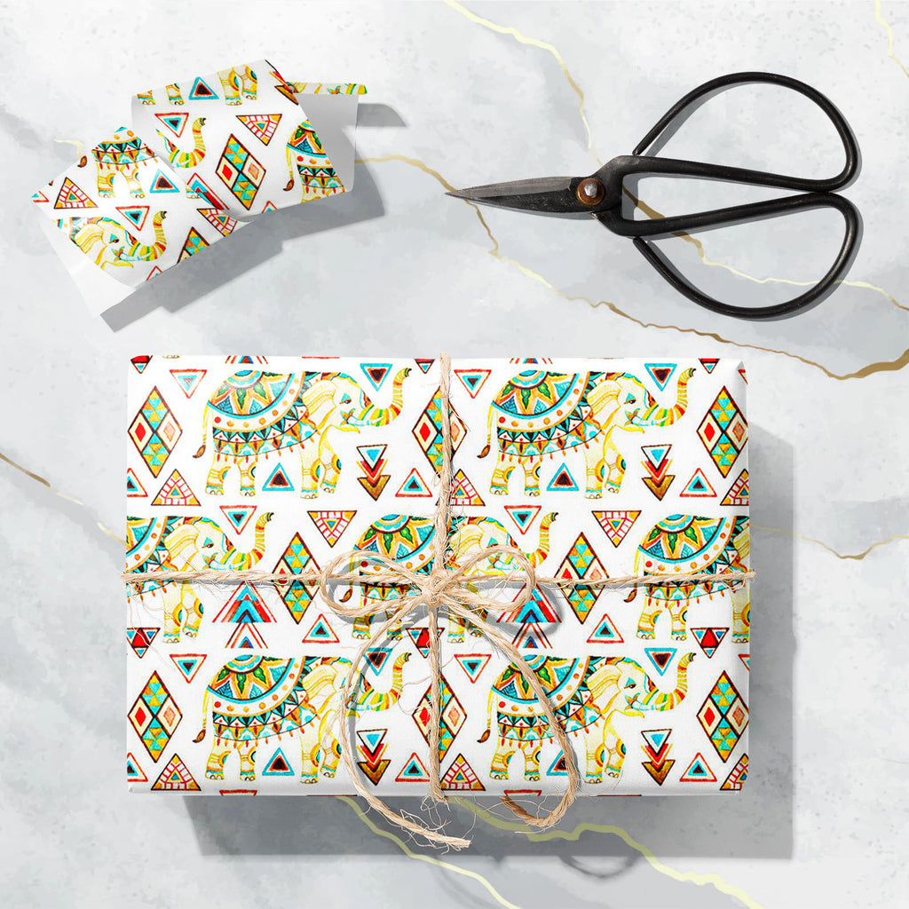 Ornate Indian Elephant Art & Craft Gift Wrapping Paper-Wrapping Papers-WRP_PP-IC 5015600 IC 5015600, Abstract Expressionism, Abstracts, African, Ancient, Animals, Arrows, Automobiles, Aztec, Black and White, Bohemian, Botanical, Culture, Ethnic, Eygptian, Floral, Flowers, Historical, Illustrations, Indian, Mandala, Medieval, Nature, Paisley, Patterns, Scenic, Semi Abstract, Signs, Signs and Symbols, Sketches, Symbols, Traditional, Transportation, Travel, Triangles, Tribal, Vehicles, Vintage, Watercolour, Wh