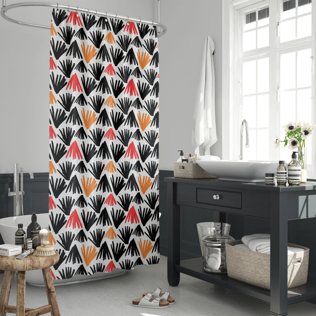 Abstract Strokes D2 Washable Waterproof Shower Curtain - Shower Curtains - ArtzFolio.com