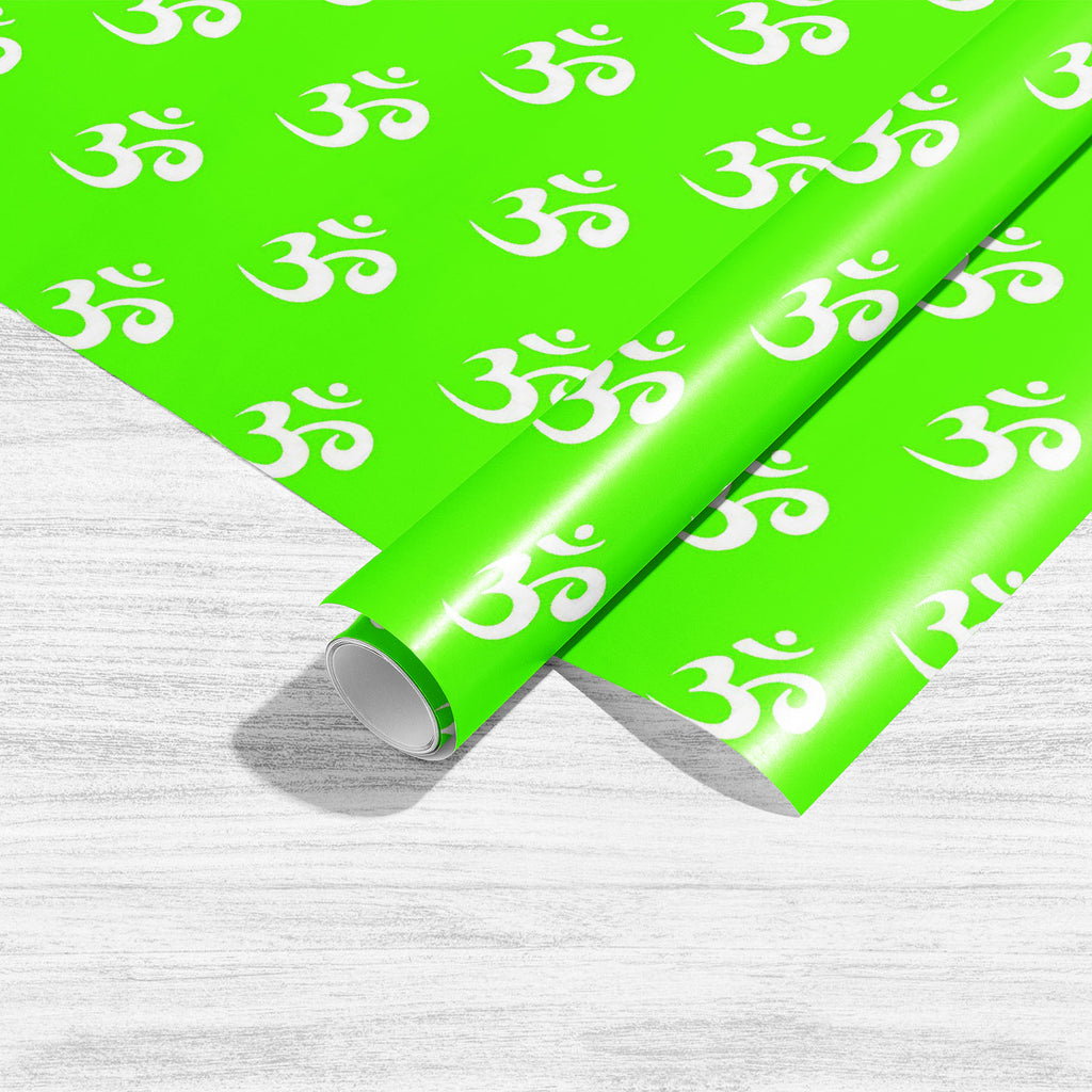White Green Om Symbol Art & Craft Gift Wrapping Paper-Wrapping Papers-WRP_PP-IC 5015609 IC 5015609, Asian, Buddhism, Chinese, Culture, Ethnic, Hinduism, Illustrations, Indian, Japanese, Patterns, Religion, Religious, Sanskrit, Signs, Signs and Symbols, Spiritual, Symbols, Tibetan Art, Traditional, Tribal, World Culture, white, green, om, symbol, art, craft, gift, wrapping, paper, asia, background, chakra, design, east, eastern, illustration, lifestyle, lotus, mantra, meditation, ornament, pattern, philosoph