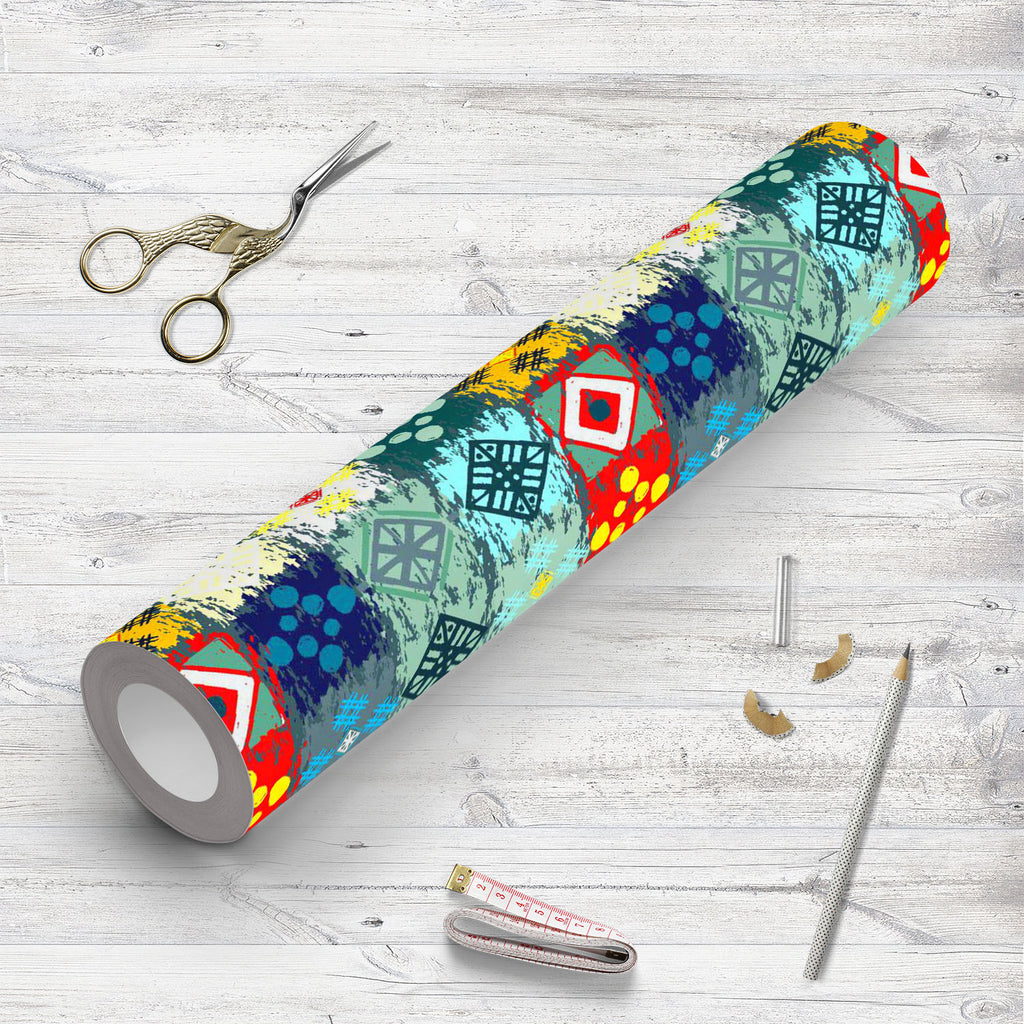 Abstract Tribal Boho Art Wallpaper Roll - Wallpapers Peel & Stick - ArtzFolio.com