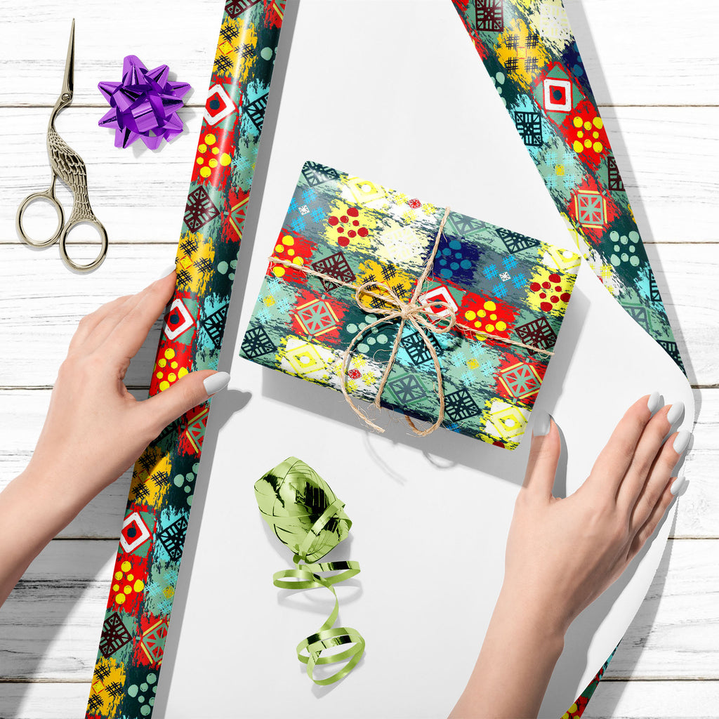 Abstract Tribal Boho Art Art & Craft Gift Wrapping Paper - Wrapping Papers - ArtzFolio.com