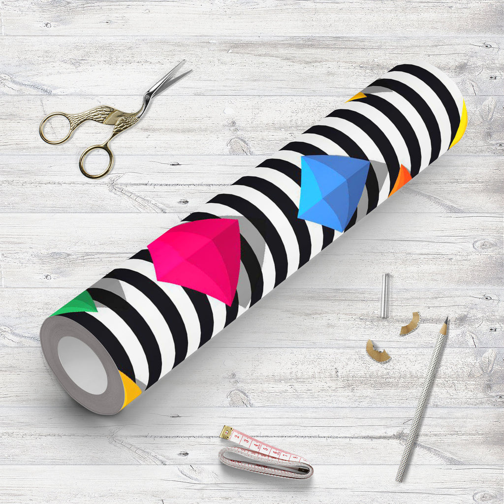 3D Multicolor Diamonds Wallpaper Roll - Wallpapers Peel & Stick - ArtzFolio.com