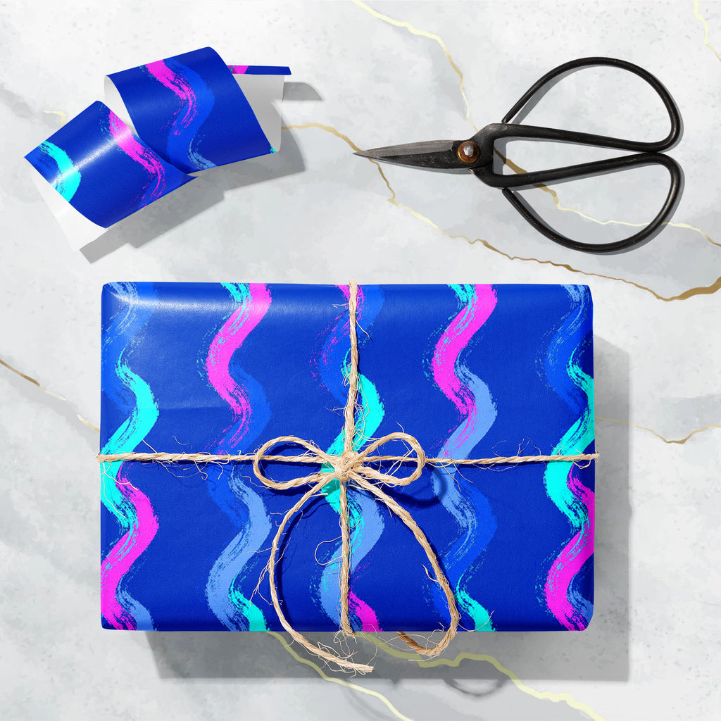 Abstract Brush Stroke D12 Art & Craft Gift Wrapping Paper - Wrapping Papers - ArtzFolio.com