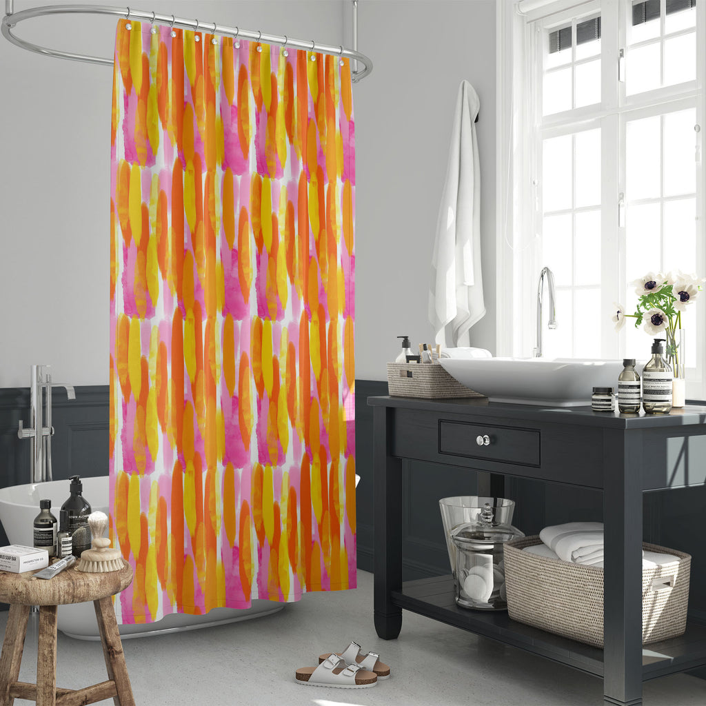 Colorful Brushstroke Washable Waterproof Shower Curtain-Shower Curtains-CUR_SH_EL-IC 5015633 IC 5015633, Abstract Expressionism, Abstracts, Art and Paintings, Drawing, Illustrations, Marble and Stone, Patterns, Semi Abstract, Signs, Signs and Symbols, Watercolour, colorful, brushstroke, washable, waterproof, shower, curtain, bricks, colored, pattern, pink, rainbow, yellow, abstract, art, artwork, backdrop, background, beautiful, bright, brush, brushstrokes, color, coral, creative, design, elegant, element, 