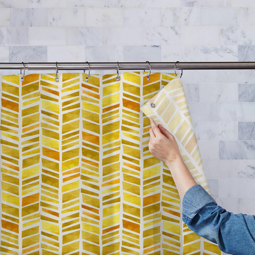 Yellow Irregular Lines Washable Waterproof Shower Curtain-Shower Curtains-CUR_SH_EL-IC 5015642 IC 5015642, Abstract Expressionism, Abstracts, Ancient, Arrows, Chevron, Geometric, Geometric Abstraction, Herringbone, Historical, Medieval, Patterns, Retro, Semi Abstract, Signs, Signs and Symbols, Stripes, Vintage, Watercolour, yellow, irregular, lines, washable, waterproof, shower, curtain, pattern, abstract, arrow, backdrop, background, beige, bright, broken, color, design, gold, grunge, paper, repeat, seamle