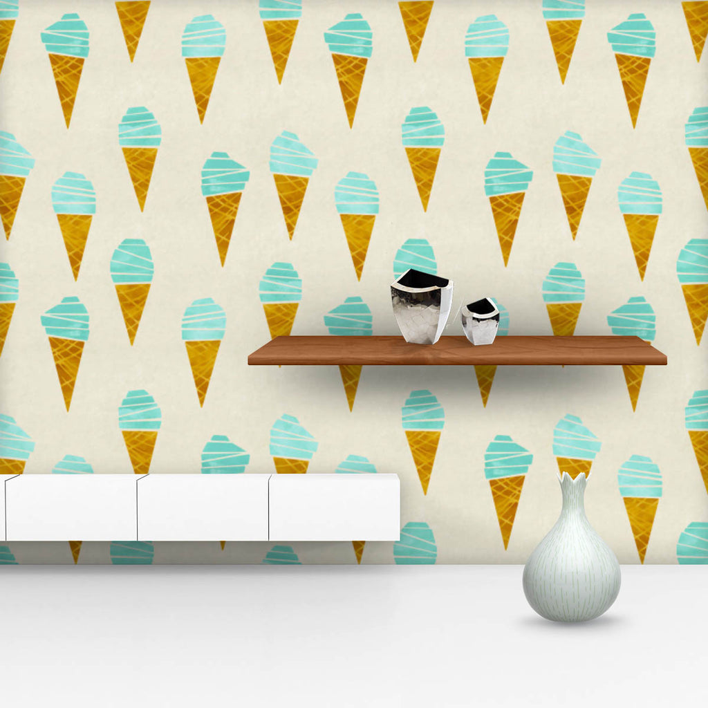 Watercolor Ice Cream Cone Wallpaper Roll-Wallpapers Peel & Stick-WAL_PA-IC 5015647 IC 5015647, Ancient, Baby, Children, Historical, Kids, Medieval, Patterns, Pop Art, Retro, Seasons, Signs, Signs and Symbols, Vintage, Watercolour, watercolor, ice, cream, cone, wallpaper, roll, pattern, waffle, backdrop, background, cold, cute, cutout, dairy, delicious, desert, design, flavor, frozen, joy, juice, melt, milk, paper, party, pop, season, shapes, simple, snack, spring, sugar, summer, sweet, textile, texture, too