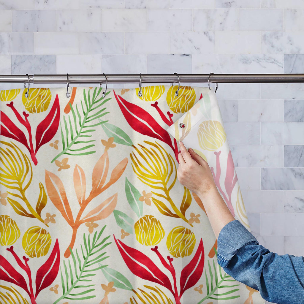 Floral Botanical Pattern D22 Washable Waterproof Shower Curtain-Shower Curtains-CUR_SH_EL-IC 5015656 IC 5015656, Ancient, Art and Paintings, Botanical, Floral, Flowers, Historical, Illustrations, Love, Medieval, Nature, Patterns, Retro, Romance, Seasons, Vintage, Watercolour, Wedding, pattern, d22, washable, waterproof, shower, curtain, watercolor, autumn, paper, trendy, winter, art, backdrop, background, beautiful, blossom, branch, classic, dry, fall, fern, field, forest, garden, herbal, herbs, illustratio