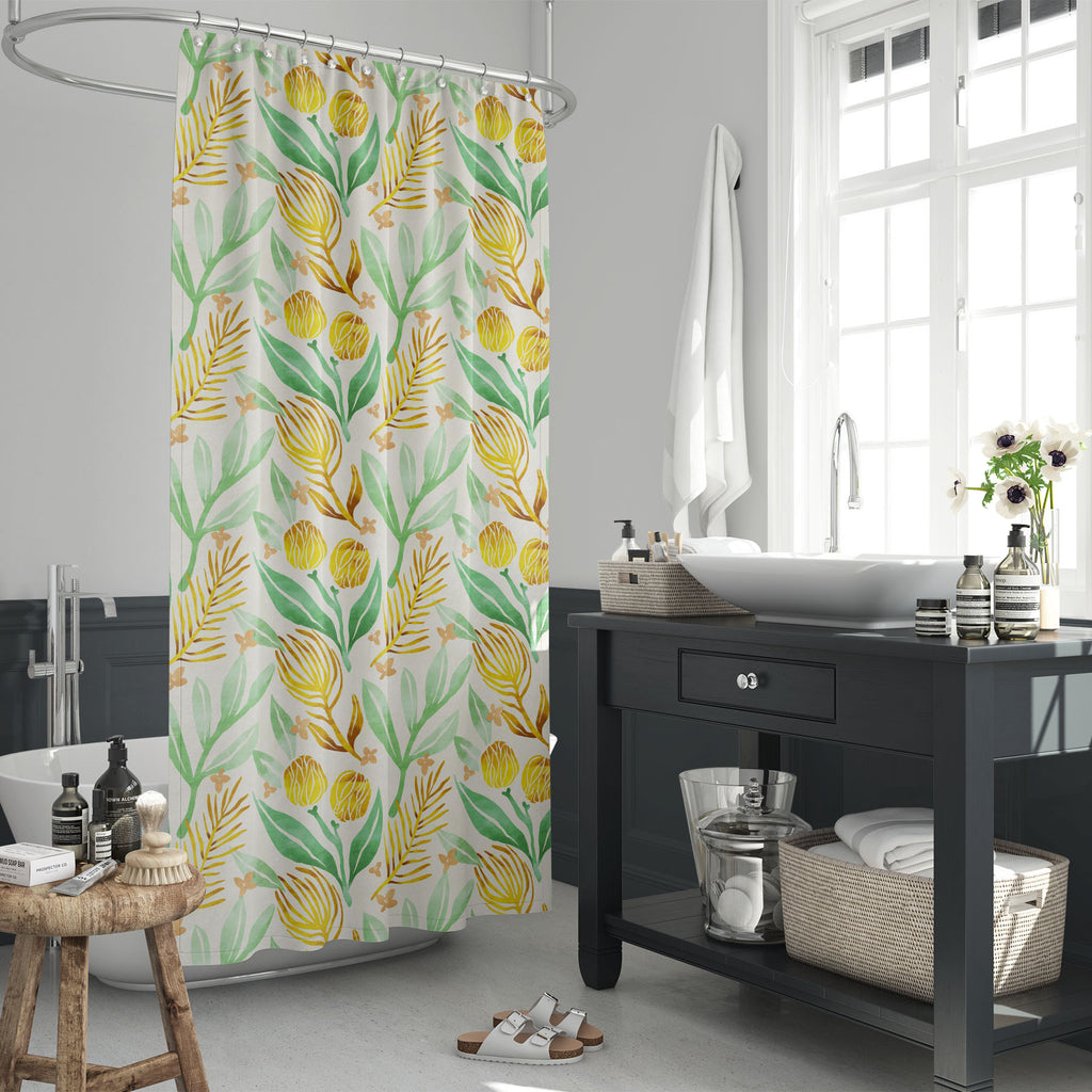 Floral Texture D2 Washable Waterproof Shower Curtain-Shower Curtains-CUR_SH_EL-IC 5015659 IC 5015659, Ancient, Art and Paintings, Botanical, Floral, Flowers, Historical, Illustrations, Love, Medieval, Nature, Patterns, Retro, Romance, Seasons, Vintage, Watercolour, Wedding, texture, d2, washable, waterproof, shower, curtain, pattern, watercolor, seamless, autumn, background, trendy, winter, art, backdrop, beautiful, blossom, branch, classic, dry, fall, fern, field, forest, garden, herbal, herbs, illustratio