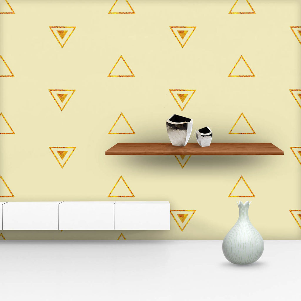 Golden Triangles D2 Wallpaper Roll-Wallpapers Peel & Stick-WAL_PA-IC 5015661 IC 5015661, Abstract Expressionism, Abstracts, Black and White, Culture, Digital, Digital Art, Ethnic, Geometric, Geometric Abstraction, Graphic, Illustrations, Modern Art, Patterns, Semi Abstract, Signs, Signs and Symbols, Traditional, Triangles, Tribal, White, World Culture, golden, d2, wallpaper, roll, abstract, background, boho, brochure, calendar, card, childish, cover, creative, decor, design, desktop, doodle, drawn, element,