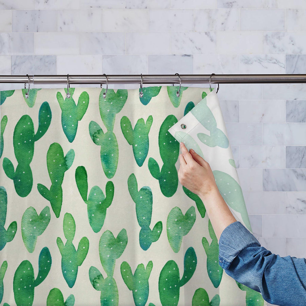 Green Watercolor Cactus Washable Waterproof Shower Curtain-Shower Curtains-CUR_SH_EL-IC 5015663 IC 5015663, Botanical, Floral, Flowers, Nature, Patterns, Scenic, Signs, Signs and Symbols, Tropical, Watercolour, green, watercolor, cactus, washable, waterproof, shower, curtain, pattern, backdrop, background, bloom, blooming, cacti, color, cute, desert, design, dry, flower, heat, paint, paper, plant, prickly, sand, seamless, simple, spikes, succulent, succulents, texture, trendy, wallpaper, water, wrapping, ar