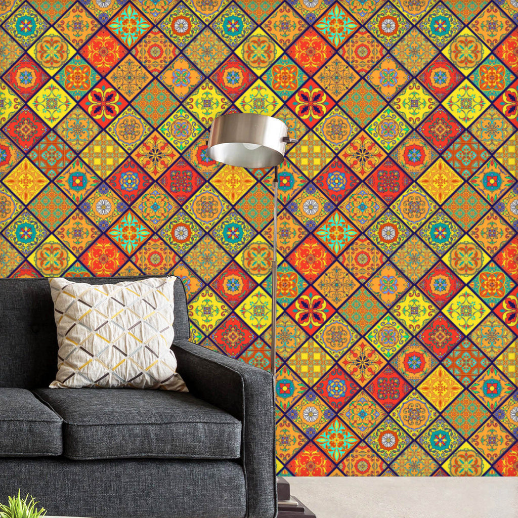 Mega Patchwork Pattern Wallpaper Roll-Wallpapers Peel & Stick-WAL_PA-IC 5015668 IC 5015668, Ancient, Botanical, Cross, Culture, Decorative, Ethnic, Fashion, Floral, Flowers, Historical, Illustrations, Medieval, Modern Art, Moroccan, Nature, Patterns, Portuguese, Retro, Signs, Signs and Symbols, Spanish, Traditional, Tribal, Turkish, Vintage, World Culture, mega, patchwork, pattern, wallpaper, roll, background, square, azulejo, portugal, texture, tile, tunisian, vector, arabesque, artwork, blue, ceramic, col