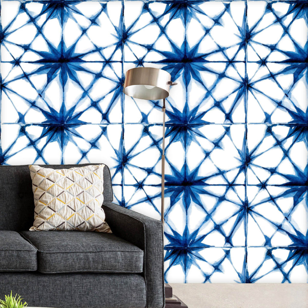 Watercolor Indigo Shibori D2 Wallpaper Roll-Wallpapers Peel & Stick-WAL_PA-IC 5015675 IC 5015675, Abstract Expressionism, Abstracts, Art and Paintings, Chinese, Culture, Ethnic, Fashion, Folk Art, Geometric, Geometric Abstraction, Japanese, Modern Art, Paintings, Patterns, Retro, Semi Abstract, Shibori, Signs, Signs and Symbols, Traditional, Triangles, Tribal, Watercolour, World Culture, watercolor, indigo, d2, wallpaper, roll, pattern, abstract, blue, dye, painting, kaleidoscope, organic, seamless, tie, ba