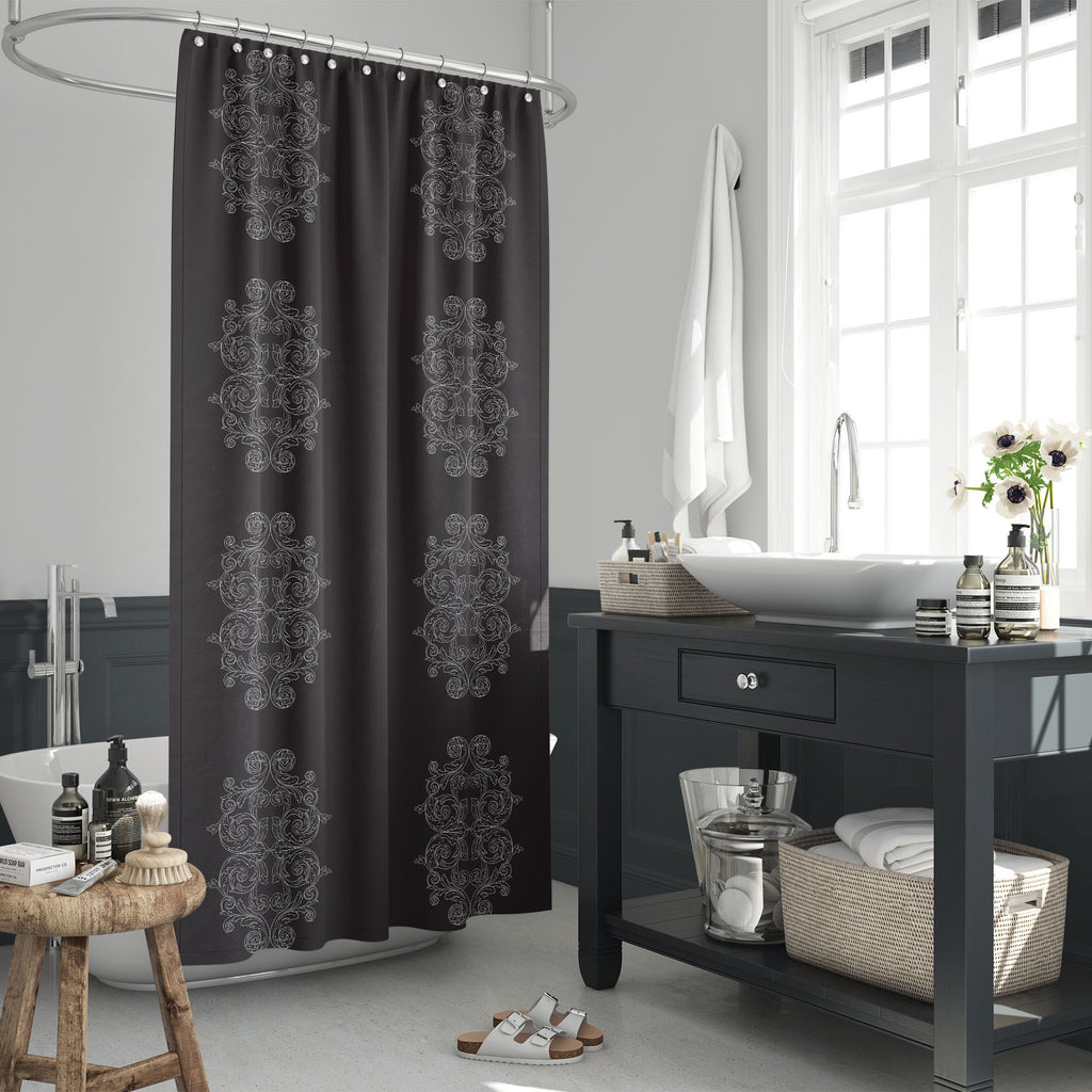 Retro Vintage Antique Style Washable Waterproof Shower Curtain-Shower Curtains-CUR_SH_EL-IC 5015677 IC 5015677, Ancient, Baroque, Botanical, Calligraphy, Damask, Decorative, Digital, Digital Art, Floral, Flowers, Graphic, Historical, Illustrations, Medieval, Modern Art, Nature, Patterns, Retro, Rococo, Signs, Signs and Symbols, Victorian, Vintage, Wedding, antique, style, washable, waterproof, shower, curtain, album, banner, border, calligraphic, corner, crown, curve, deco, decor, decoration, design, diplom