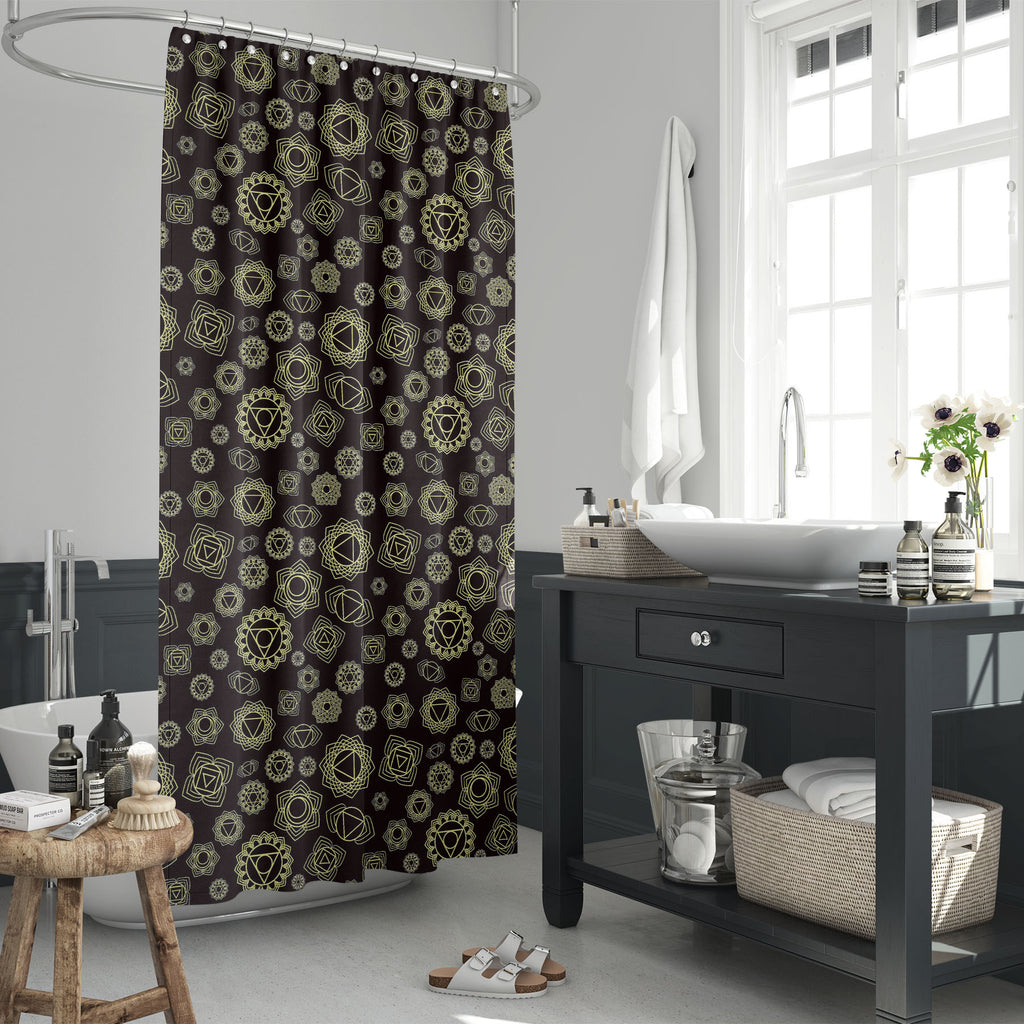 7 Chakra Mandalas D1 Washable Waterproof Shower Curtain - Shower Curtains - ArtzFolio.com