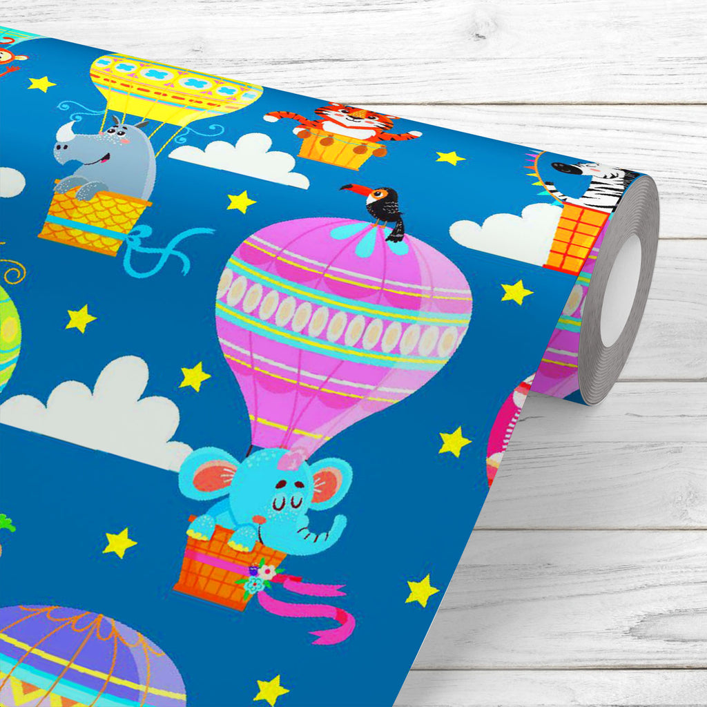Colorful Hot Air Balloons and Animals Wallpaper Roll-Wallpapers Peel & Stick-WAL_PA-IC 5015692 IC 5015692, Animals, Art and Paintings, Automobiles, Baby, Botanical, Children, Digital, Digital Art, Floral, Flowers, Graphic, Illustrations, Kids, Nature, Patterns, Scenic, Signs, Signs and Symbols, Stripes, Transportation, Travel, Vehicles, Wildlife, colorful, hot, air, balloons, and, wallpaper, roll, balloon, animal, vector, cute, kid, pattern, background, seamless, adventure, child, elephant, giraffe, sky, ar