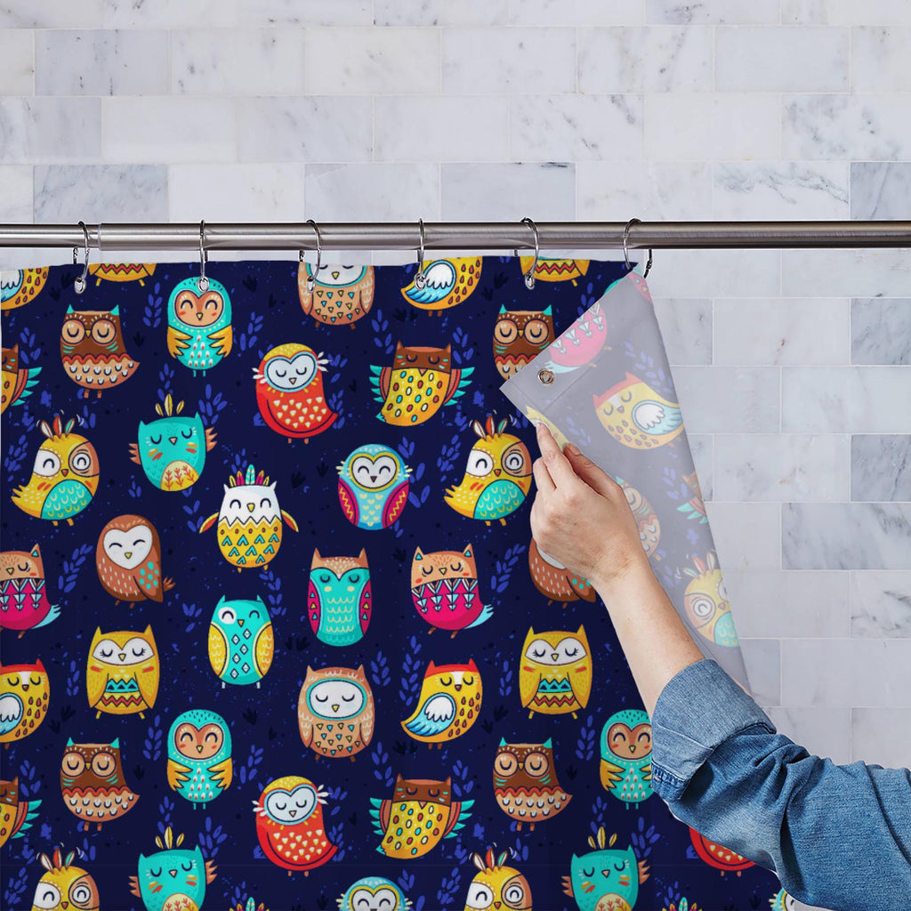 Colorful Indian Owls Washable Waterproof Shower Curtain-Shower Curtains-CUR_SH_EL-IC 5015703 IC 5015703, Illustrations, Indian, Patterns, colorful, owls, washable, waterproof, shower, curtain, artzfolio, shower curtain, bathroom curtain, eyelet shower curtain, waterproof shower curtain, kids shower curtain, washable curtain, 7feet shower curtain, washroom curtain, set of 2 curtain, pvc shower curtain, designer shower curtain, shower curtain 6feet, bath curtain, polyester shower curtain, 84inch shower curtai