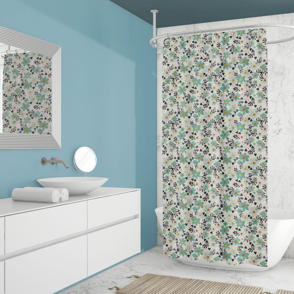 Floral Botanical Pattern D23 Washable Waterproof Shower Curtain-Shower Curtains-CUR_SH_EL-IC 5015708 IC 5015708, Ancient, Art and Paintings, Botanical, Floral, Flowers, Historical, Illustrations, Medieval, Nature, Patterns, Retro, Seasons, Vintage, Watercolour, pattern, d23, washable, waterproof, shower, curtain, fern, watercolor, art, autumn, backdrop, background, beautiful, berries, branch, classic, drawn, dry, fall, field, forest, forget, garden, green, hand, herbal, herbarium, herbs, illustration, leaf,