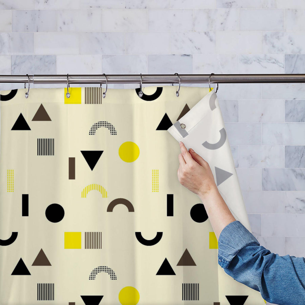 Geometric Pattern D22 Washable Waterproof Shower Curtain-Shower Curtains-CUR_SH_EL-IC 5015710 IC 5015710, Abstract Expressionism, Abstracts, Circle, Decorative, Digital, Digital Art, Geometric, Geometric Abstraction, Graphic, Hipster, Illustrations, Modern Art, Patterns, Pop Art, Semi Abstract, Signs, Signs and Symbols, Stripes, Symbols, Triangles, pattern, d22, washable, waterproof, shower, curtain, figure, form, abstract, seamless, shape, design, bold, background, geometry, modern, square, texture, vector