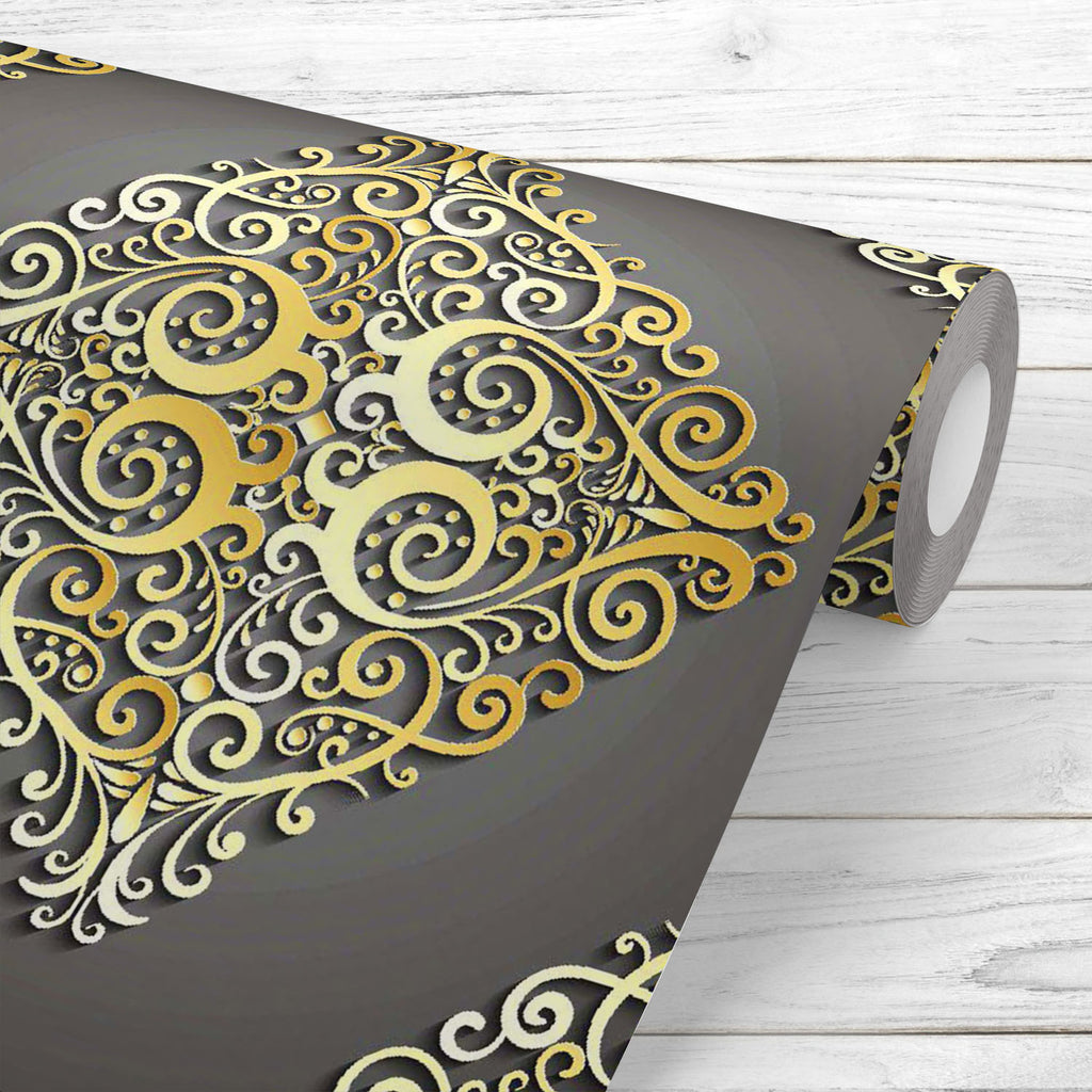 Damask Pattern D5 Wallpaper Roll-Wallpapers Peel & Stick-WAL_PA-IC 5015712 IC 5015712, 3D, Abstract Expressionism, Abstracts, Art and Paintings, Baroque, Black, Black and White, Botanical, Damask, Decorative, Floral, Flowers, Illustrations, Modern Art, Nature, Patterns, Retro, Rococo, Semi Abstract, Signs, Signs and Symbols, Victorian, Vintage, Metallic, pattern, d5, wallpaper, roll, seamless, golden, background, element, flower, abstract, antique, art, backdrop, classic, creative, curve, decor, decoration,