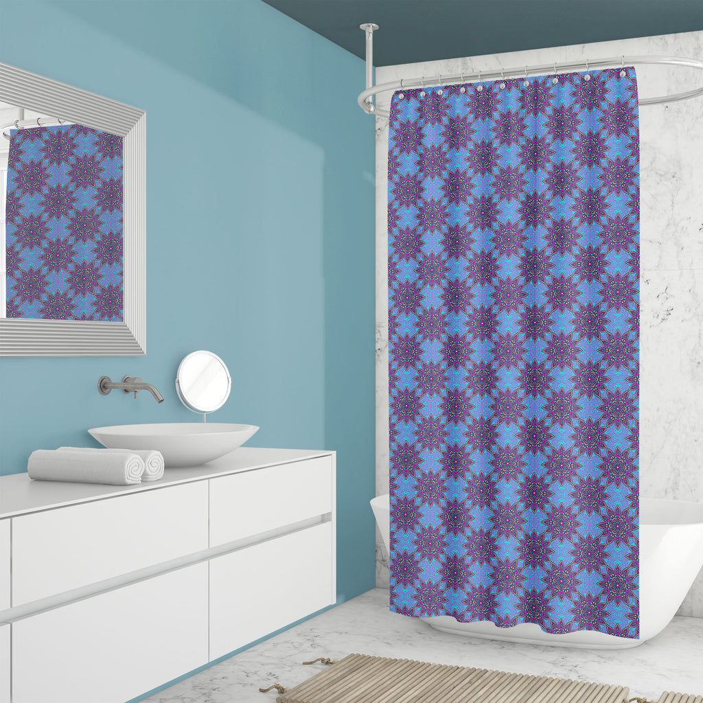 Abstract Ethnic Pattern D2 Washable Waterproof Shower Curtain - Shower Curtains - ArtzFolio.com