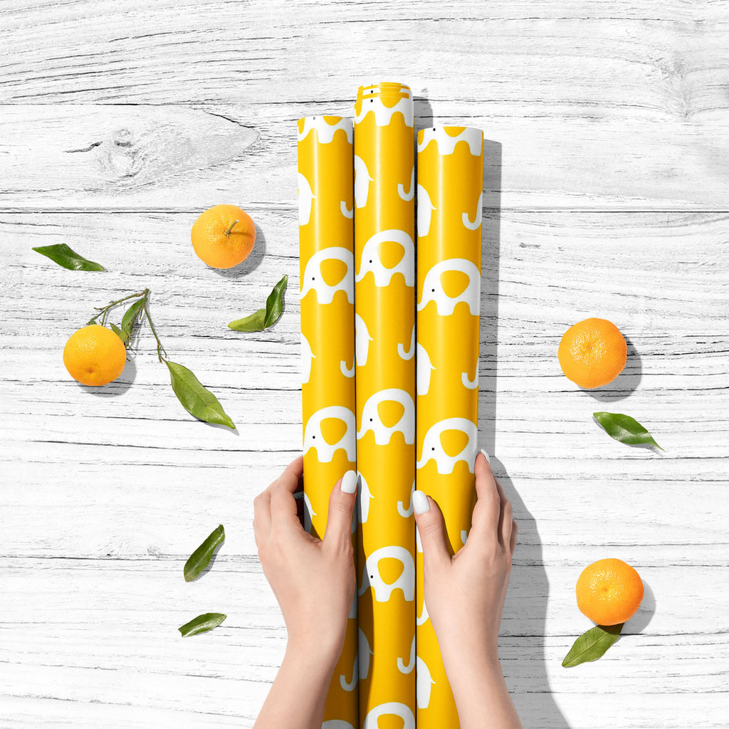 Yellow Elephants D2 Art & Craft Gift Wrapping Paper-Wrapping Papers-WRP_PP-IC 5015720 IC 5015720, Animals, Animated Cartoons, Baby, Black and White, Caricature, Cartoons, Children, Digital, Digital Art, Graphic, Illustrations, Kids, Modern Art, Patterns, Signs, Signs and Symbols, White, yellow, elephants, d2, art, craft, gift, wrapping, paper, elephant, nursery, cute, print, seamless, adorable, animal, background, cartoon, child, colorful, decor, decoration, design, fabric, fun, happy, illustration, infant,
