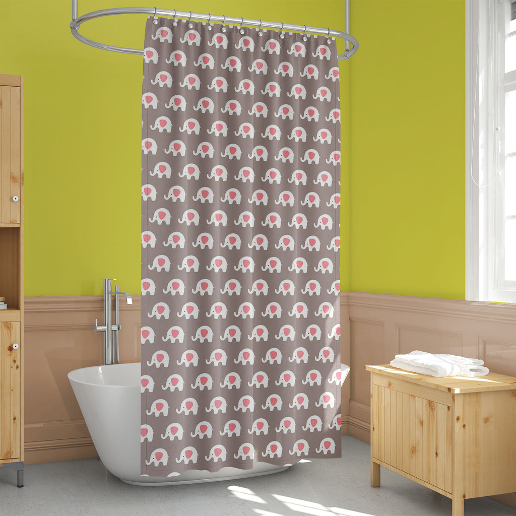 Baby Elephants D2 Washable Waterproof Shower Curtain-Shower Curtains-CUR_SH_EL-IC 5015724 IC 5015724, Animals, Animated Cartoons, Baby, Black and White, Caricature, Cartoons, Children, Digital, Digital Art, Graphic, Illustrations, Kids, Modern Art, Patterns, Signs, Signs and Symbols, White, elephants, d2, washable, waterproof, shower, curtain, elephant, pattern, fun, pink, vector, adorable, animal, background, beige, cartoon, child, colorful, cute, decor, decoration, design, fabric, gray, happy, illustratio
