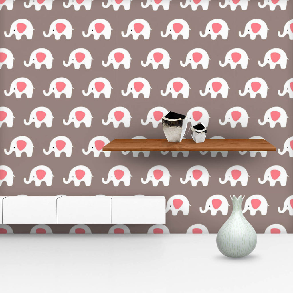 Baby Elephants D2 Wallpaper Roll-Wallpapers Peel & Stick-WAL_PA-IC 5015724 IC 5015724, Animals, Animated Cartoons, Baby, Black and White, Caricature, Cartoons, Children, Digital, Digital Art, Graphic, Illustrations, Kids, Modern Art, Patterns, Signs, Signs and Symbols, White, elephants, d2, wallpaper, roll, elephant, pattern, fun, pink, vector, adorable, animal, background, beige, cartoon, child, colorful, cute, decor, decoration, design, fabric, gray, happy, illustration, infant, kid, modern, nursery, orna