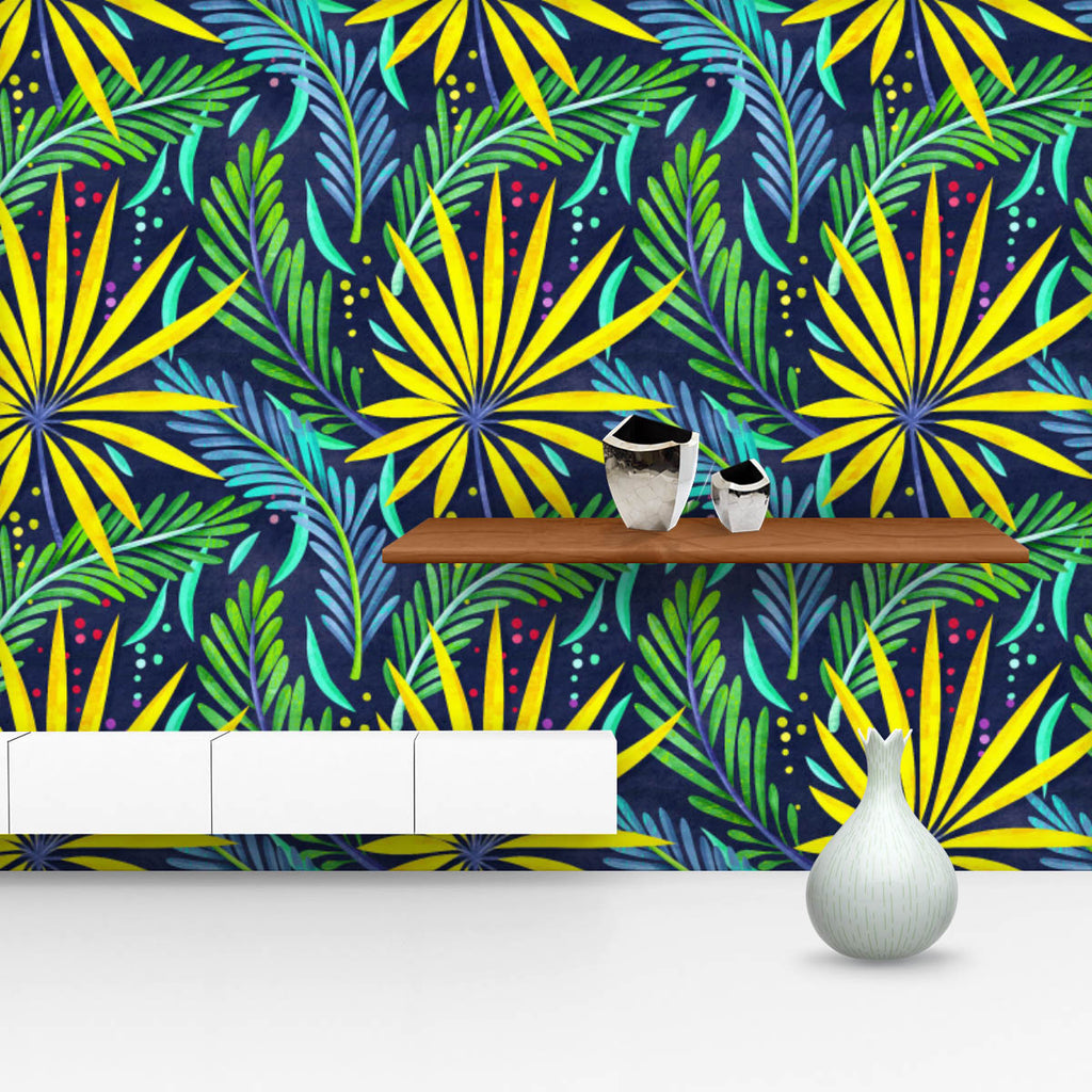 Green Jungle Tropical Leaf D2 Wallpaper Roll-Wallpapers Peel & Stick-WAL_PA-IC 5015729 IC 5015729, Botanical, Floral, Flowers, Illustrations, Nature, Patterns, Seasons, Signs, Signs and Symbols, Tropical, Watercolour, green, jungle, leaf, d2, wallpaper, roll, backdrop, illustration, pattern, summer, background, blue, branch, bright, colorful, decoration, design, flora, forest, garden, hot, palm, plant, rain, seamless, season, teal, texture, tree, trendy, turquoise, watercolor, artzfolio, wallpapers for bedr