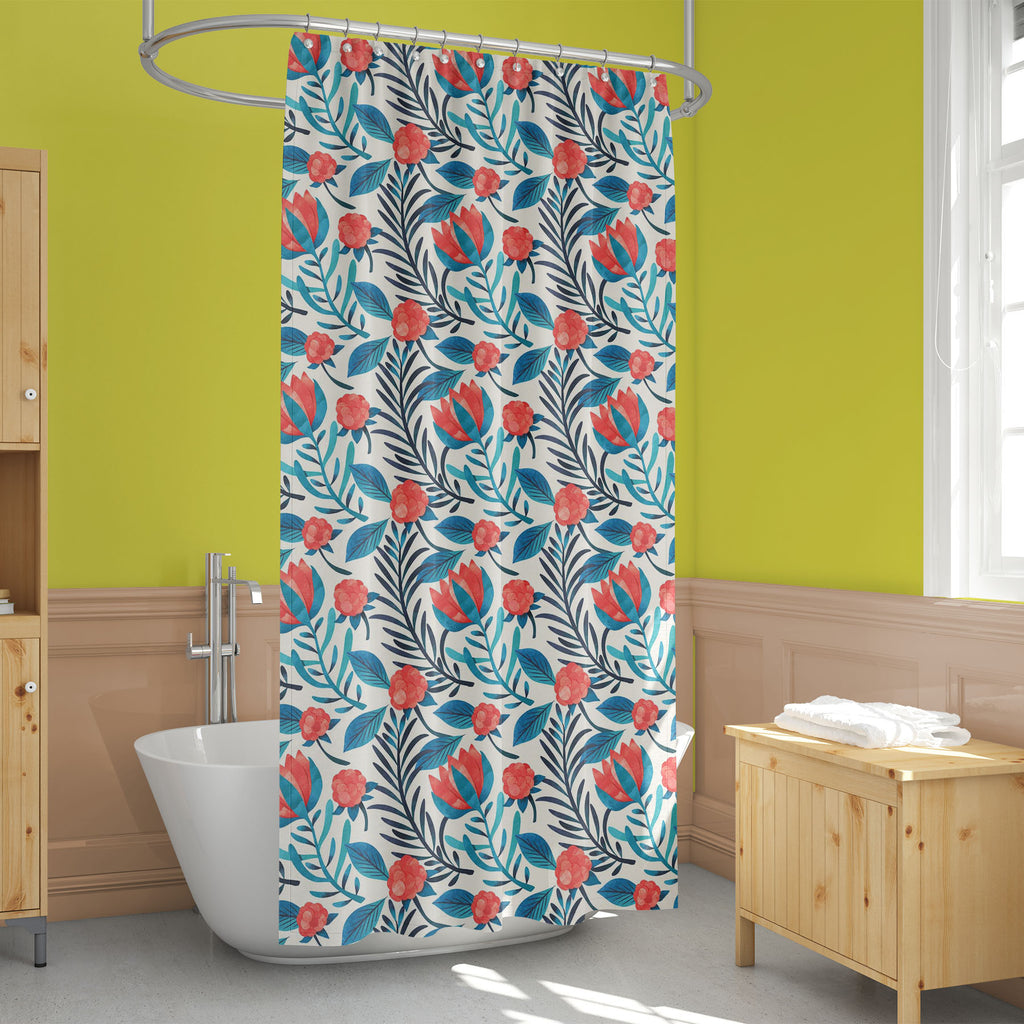 Watercolor Floral Pattern D17 Washable Waterproof Shower Curtain-Shower Curtains-CUR_SH_EL-IC 5015739 IC 5015739, Botanical, Floral, Flowers, Fruit and Vegetable, Fruits, Nature, Nautical, Patterns, Scenic, Seasons, Signs, Signs and Symbols, Watercolour, watercolor, pattern, d17, washable, waterproof, shower, curtain, background, fruit, red, backdrop, beige, berry, blue, botany, cold, collection, color, design, flower, foliage, frozen, garden, indigo, leaves, navy, paper, pink, plant, raspberry, seamless, s