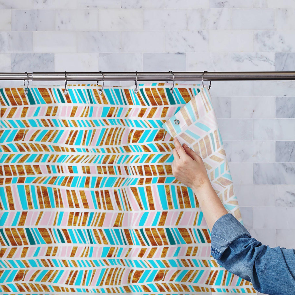 Gold Mosaic Pattern Washable Waterproof Shower Curtain-Shower Curtains-CUR_SH_EL-IC 5015743 IC 5015743, Abstract Expressionism, Abstracts, Black, Black and White, Christianity, Digital, Digital Art, Entertainment, Graphic, Holidays, Patterns, Semi Abstract, Signs, Signs and Symbols, gold, mosaic, pattern, washable, waterproof, shower, curtain, abstract, backdrop, background, ball, blue, blur, blurred, bright, celebration, christmas, club, design, disco, discoball, effect, electronic, evening, explosion, fir