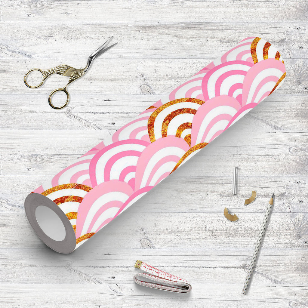 Gold and pink Wave Wallpaper Roll-Wallpapers Peel & Stick-WAL_PA-IC 5015747 IC 5015747, Abstract Expressionism, Abstracts, Ancient, Art and Paintings, Birthday, Black and White, Decorative, Digital, Digital Art, Fashion, Graphic, Historical, Illustrations, Medieval, Modern Art, Patterns, Retro, Semi Abstract, Signs, Signs and Symbols, Stripes, Vintage, Wedding, White, gold, and, pink, wave, wallpaper, roll, abstract, art, backdrop, background, bright, card, color, cute, decor, decoration, design, element, f