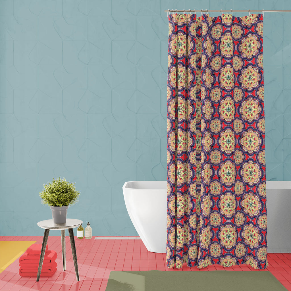 Colorful Pattern D2 Washable Waterproof Shower Curtain-Shower Curtains-CUR_SH_EL-IC 5015751 IC 5015751, Abstract Expressionism, Abstracts, Allah, Arabic, Birthday, Botanical, Culture, Decorative, Ethnic, Festivals and Occasions, Festive, Floral, Flowers, Geometric, Geometric Abstraction, Holidays, Illustrations, Indian, Islam, Mandala, Modern Art, Nature, Patterns, Semi Abstract, Signs, Signs and Symbols, Spiritual, Symbols, Traditional, Tribal, World Culture, colorful, pattern, d2, washable, waterproof, sh