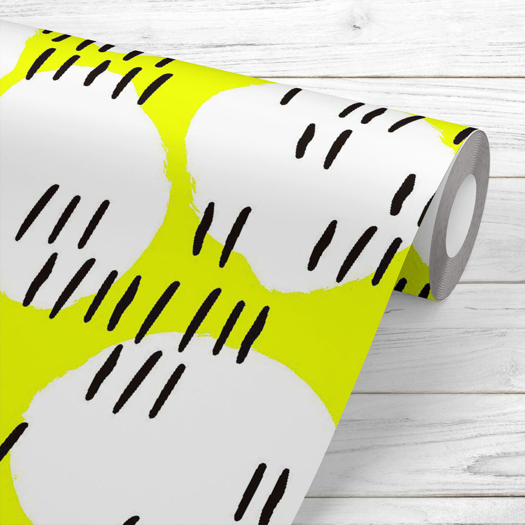 Abstract Spots and Lines Wallpaper Roll - Wallpapers Peel & Stick - ArtzFolio.com