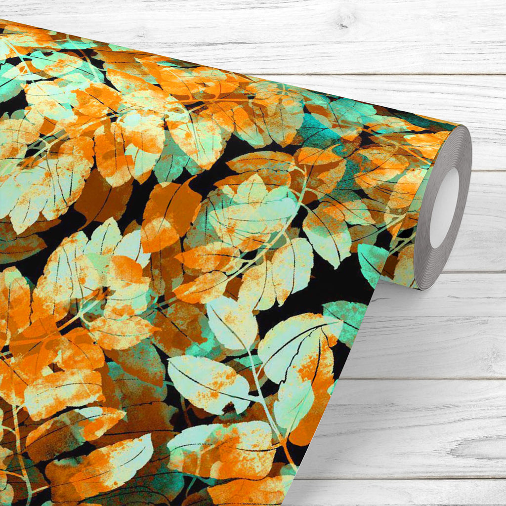 Abstract Botanical Leaves D1 Wallpaper Roll - Wallpapers Peel & Stick - ArtzFolio.com