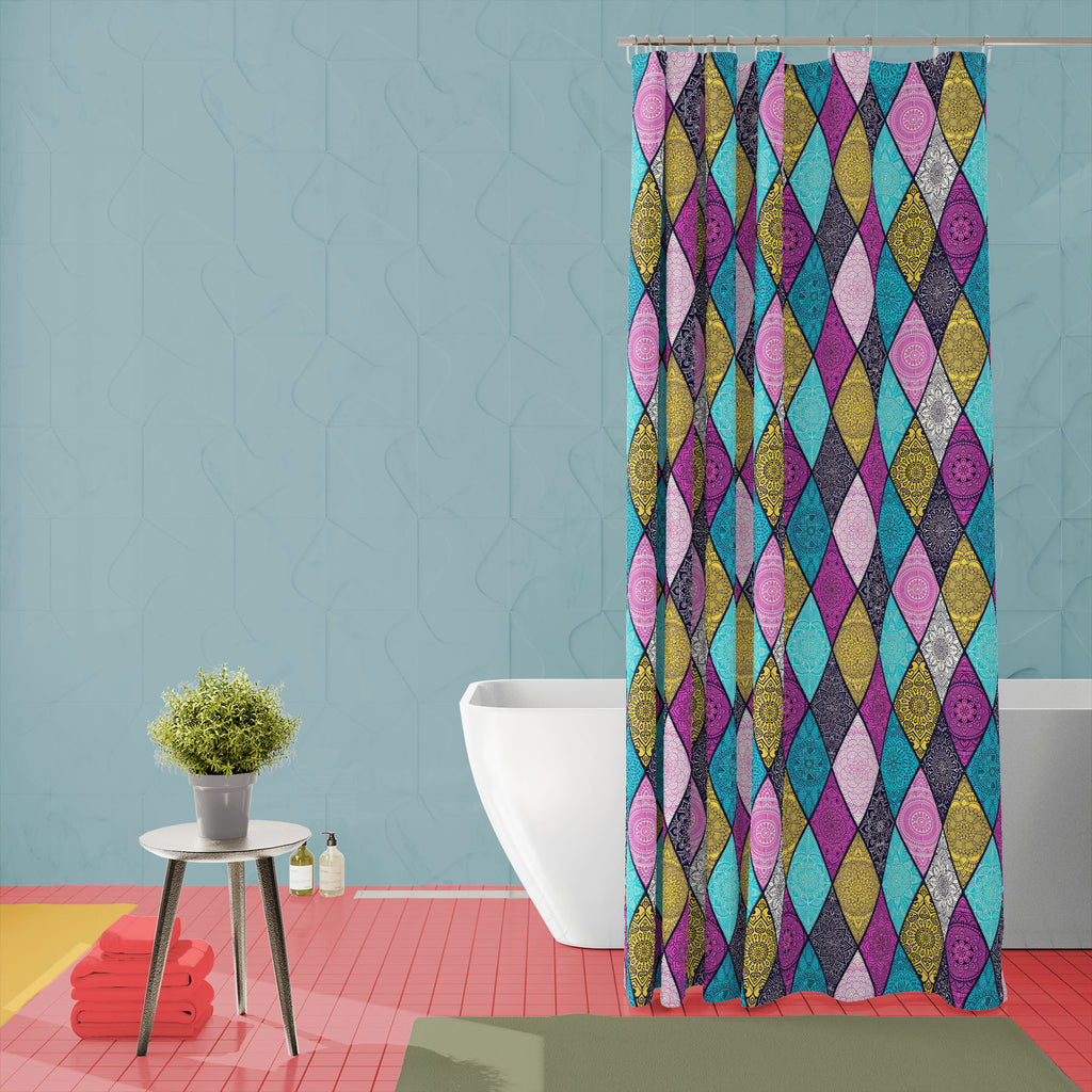 Vintage Motifs Art D11 Washable Waterproof Shower Curtain-Shower Curtains-CUR_SH_EL-IC 5015783 IC 5015783, Abstract Expressionism, Abstracts, African, Ancient, Bohemian, Botanical, Culture, Decorative, Ethnic, Floral, Flowers, Geometric, Geometric Abstraction, Historical, Illustrations, Indian, Mandala, Medieval, Mexican, Moroccan, Nature, Paisley, Patterns, Pets, Retro, Semi Abstract, Signs, Signs and Symbols, Traditional, Tribal, Vintage, World Culture, motifs, art, d11, washable, waterproof, shower, curt