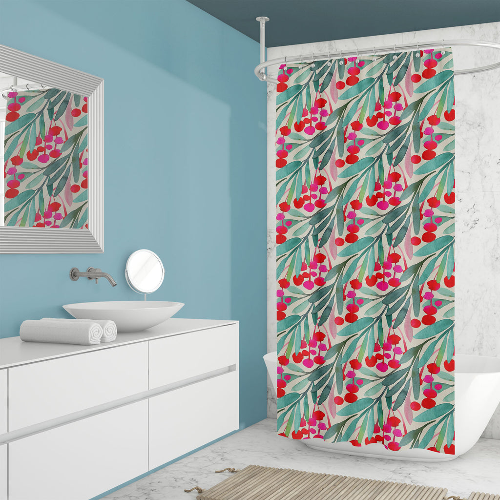 Watercolor Floral Pattern D24 Washable Waterproof Shower Curtain-Shower Curtains-CUR_SH_EL-IC 5015788 IC 5015788, Art and Paintings, Botanical, Floral, Flowers, Illustrations, Nature, Patterns, Scenic, Seasons, Signs, Signs and Symbols, Watercolour, watercolor, pattern, d24, washable, waterproof, shower, curtain, illustration, background, paper, blue, seamless, texture, winter, turquoise, art, backdrop, beige, berries, branch, cold, delicate, design, florals, garden, indigo, leaf, season, stem, teal, textil