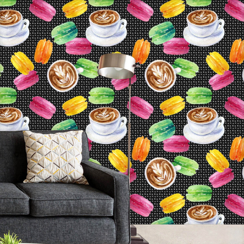 Cup of Coffee and Macaroons Wallpaper Roll-Wallpapers Peel & Stick-WAL_PA-IC 5015793 IC 5015793, 80s, 90s, Astronomy, Black and White, Cosmology, Cuisine, Culture, Dots, Drawing, Ethnic, Food, Food and Beverage, Food and Drink, French, Grid Art, Illustrations, Patterns, Retro, Space, Traditional, Tribal, Watercolour, White, World Culture, cup, of, coffee, and, macaroons, wallpaper, roll, assortment, background, biscuit, breakfast, cafe, cake, cappuccino, color, colorful, confection, confectionery, cookies, 